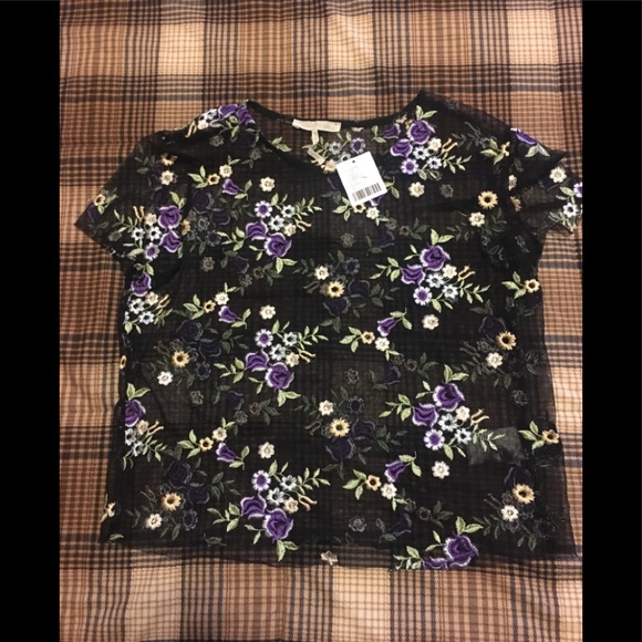 Urban Outfitters Tops - NWT urban outfitters mesh floral top